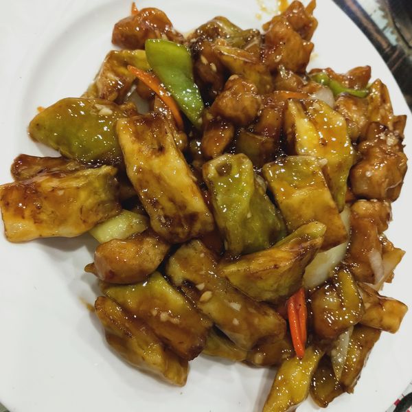 肉段烧茄子