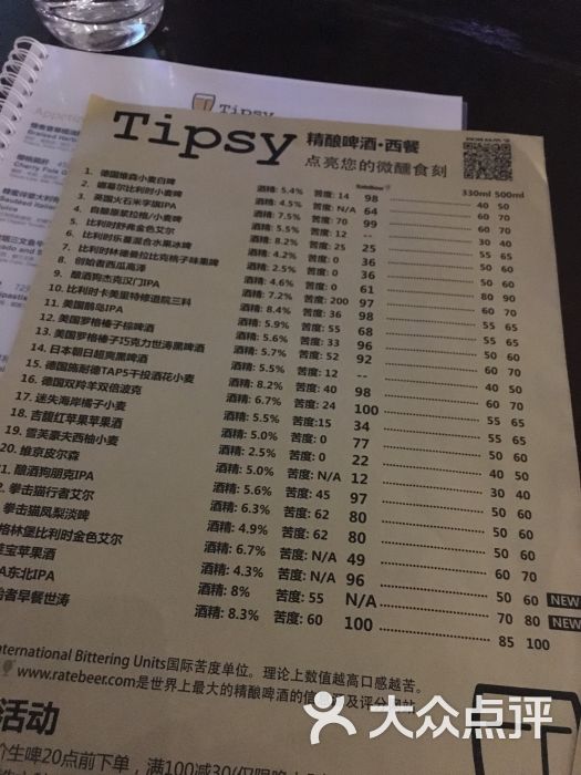 tipsy精酿啤酒餐吧酒单图片 - 第1457张