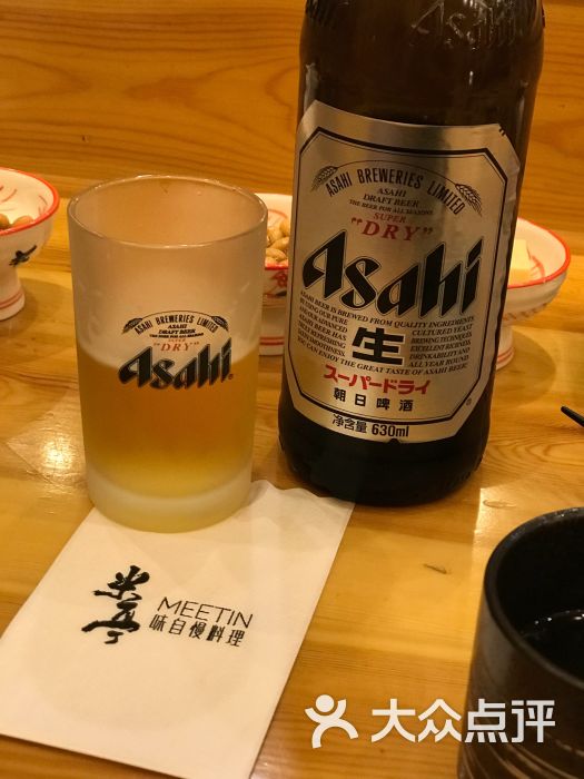 米亭味自慢料理(南京西路店)朝日啤酒瓶图片 - 第1张