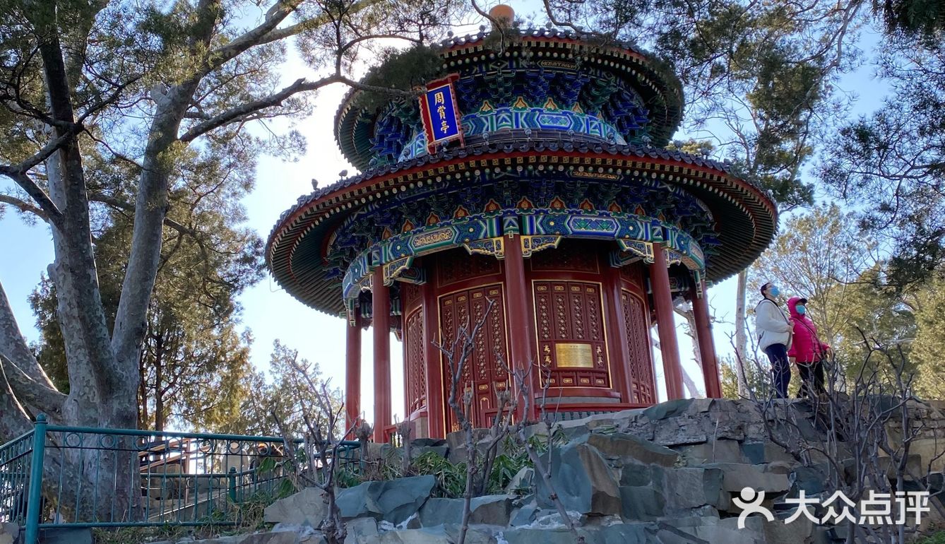 天气好来景山公园看风景,爬上最高的小亭子看故宫全景 吃喝玩乐精选