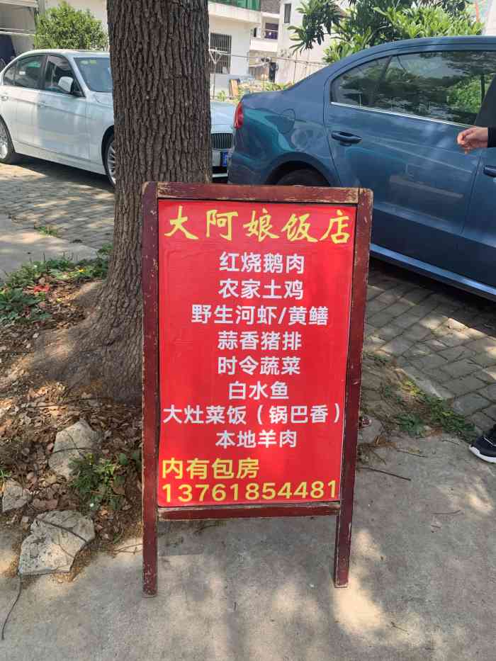 大阿娘饭店"本来要吃别家的,订满了,又开到这里,生意.