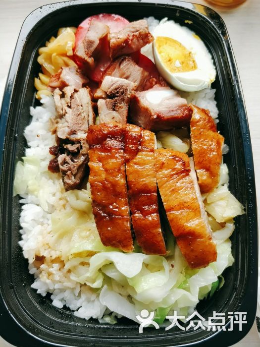 港咀港式烧腊茶餐厅(月星环球港店)烧鸭烤排双拼饭图片 - 第6张