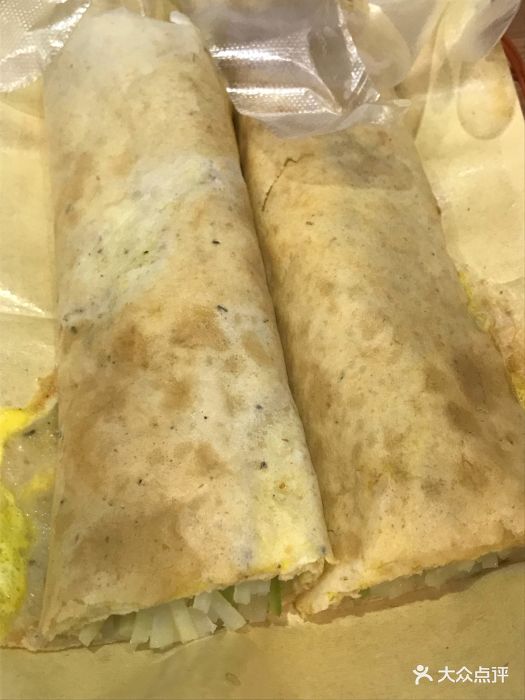青椒土豆丝煎饼卷