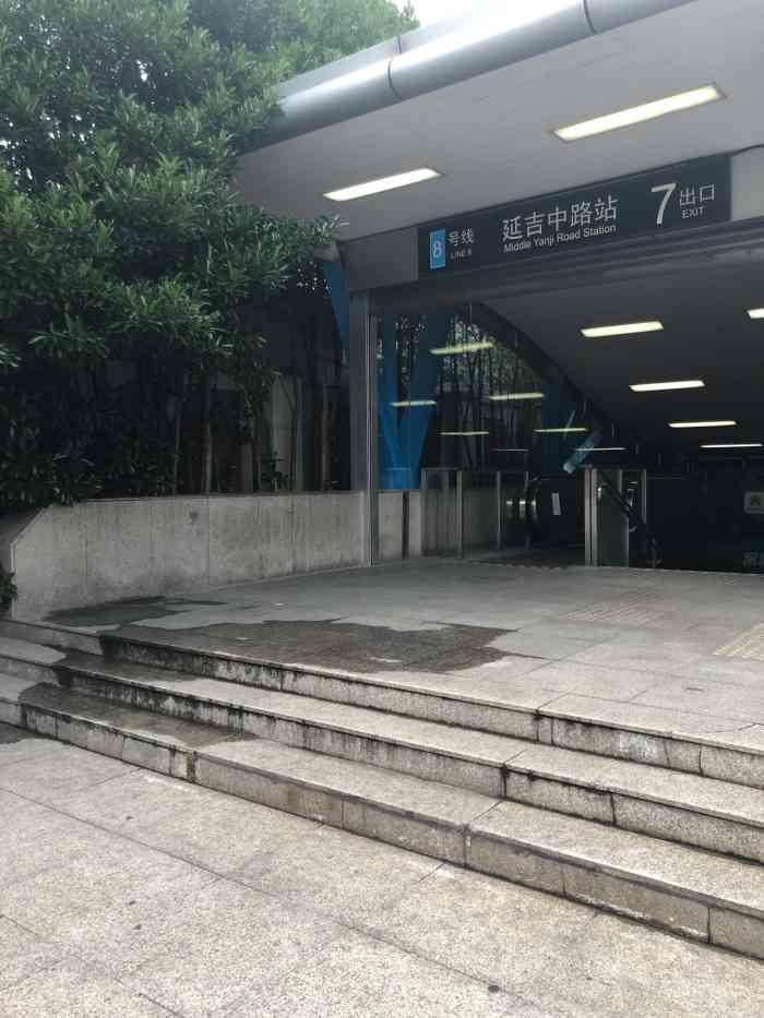 延吉中路(地铁站)-"说是终点站让我下车换8号线,看不懂.