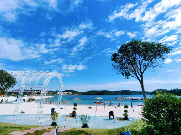 仙海旅游度假区-"清明节放假去的,仙海风景区由水库,.