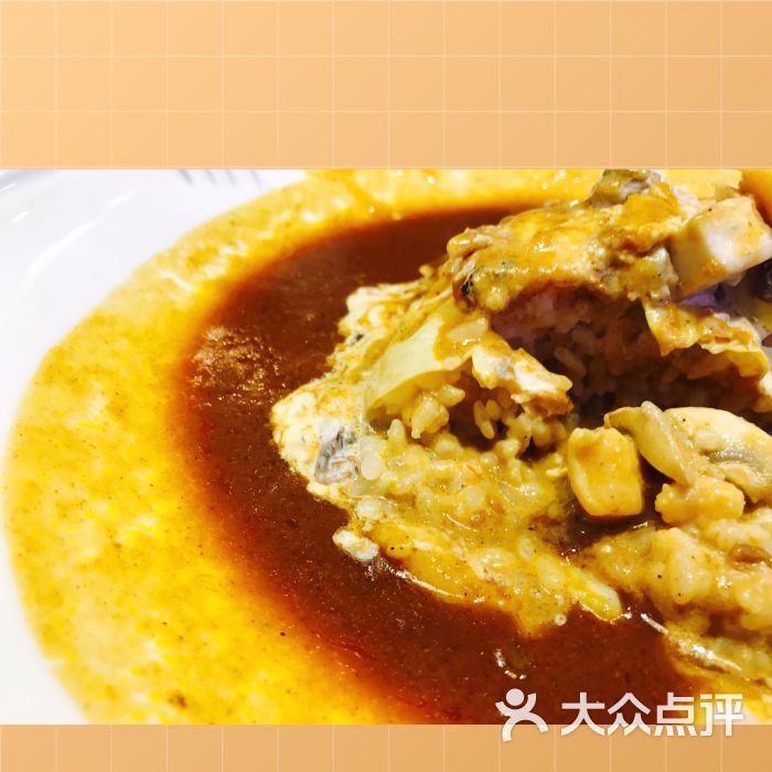 起司鸡丁咖喱蛋包饭