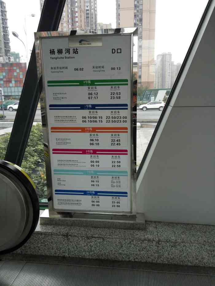 平时本来就很少坐地铁,今天第一次到杨柳河站来坐,这里位置非常好