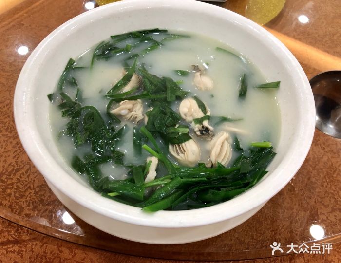 何记安铺鸡饭店韭菜生蚝汤图片