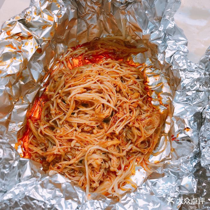 张姐烤肥牛锡纸金针菇图片