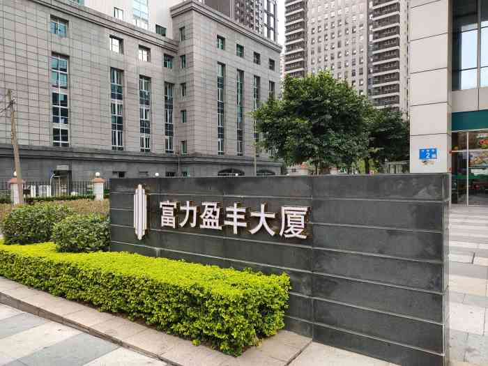 富力盈丰大厦-a座-"这次选中的公寓在这座大厦里,门口的保安值.