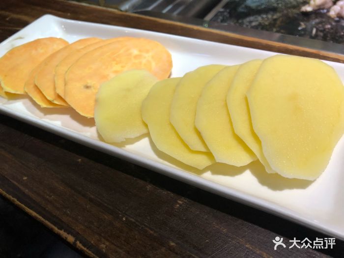 土豆片地瓜片拼盘
