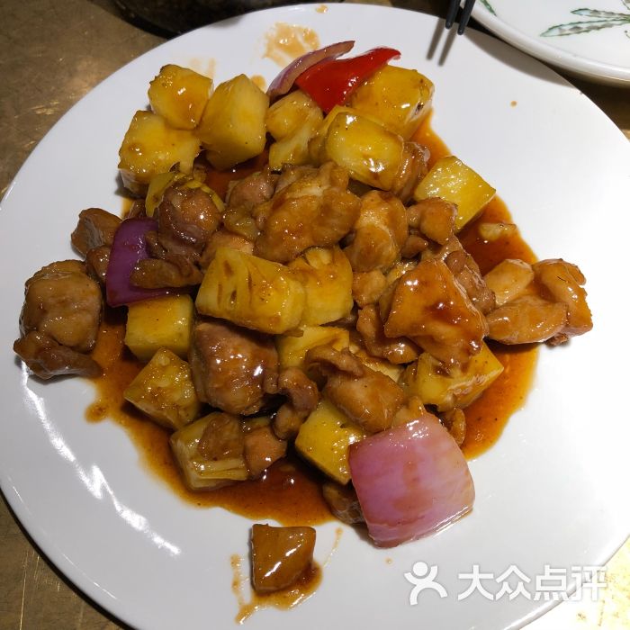 小六家重质青年餐厅菠萝鸡腿肉图片 第6张