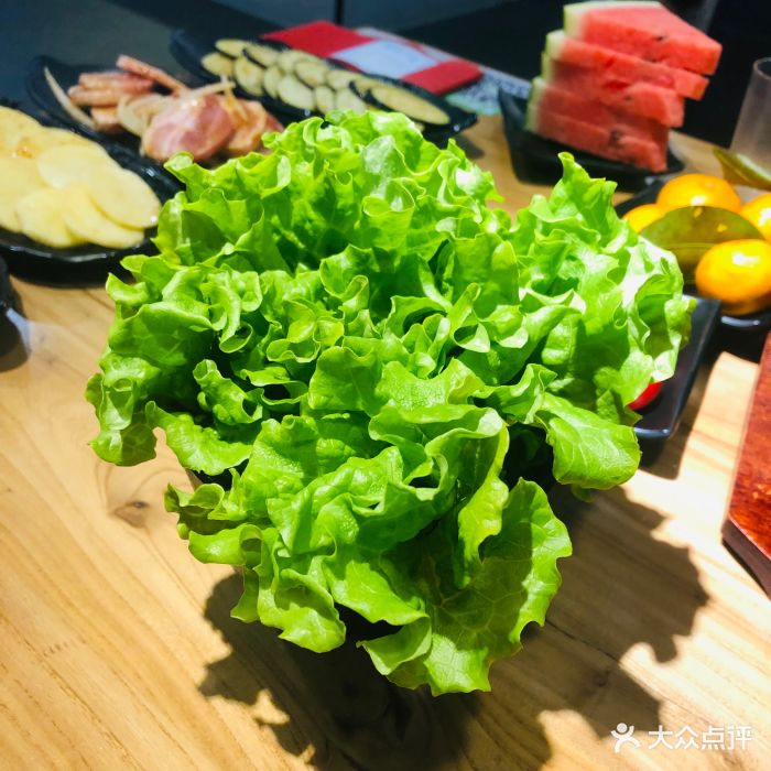 六丁火木炭烤肉(常营店)包肉生菜图片