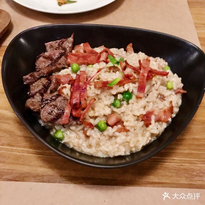 青豆培根牛肉烩饭