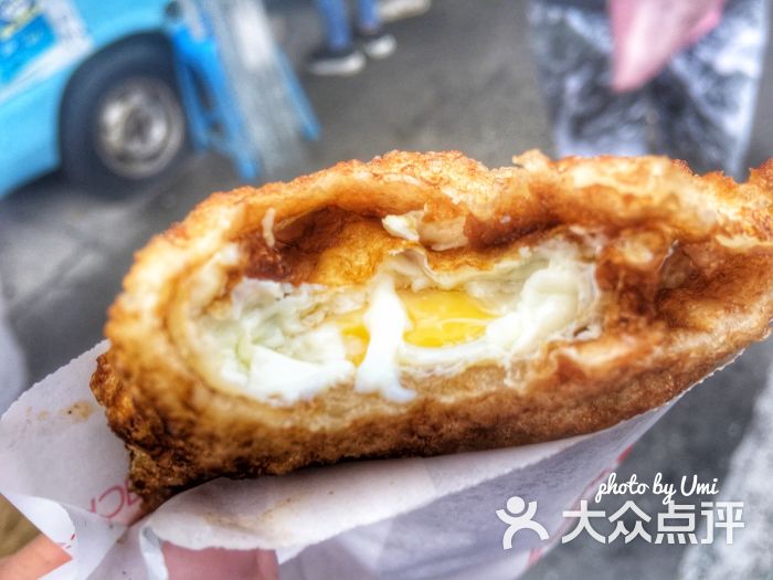 炸蛋葱油饼