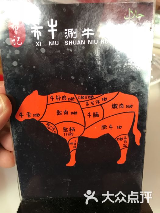 清真希记希牛潮汕牛肉火锅(金实店)牛肉部位图图片 - 第14张
