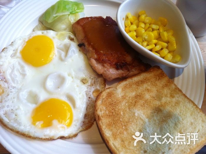 大家乐(双龙店-煎双蛋 蜜糖鸡扒早餐套餐图片-江门美食-大众点评网