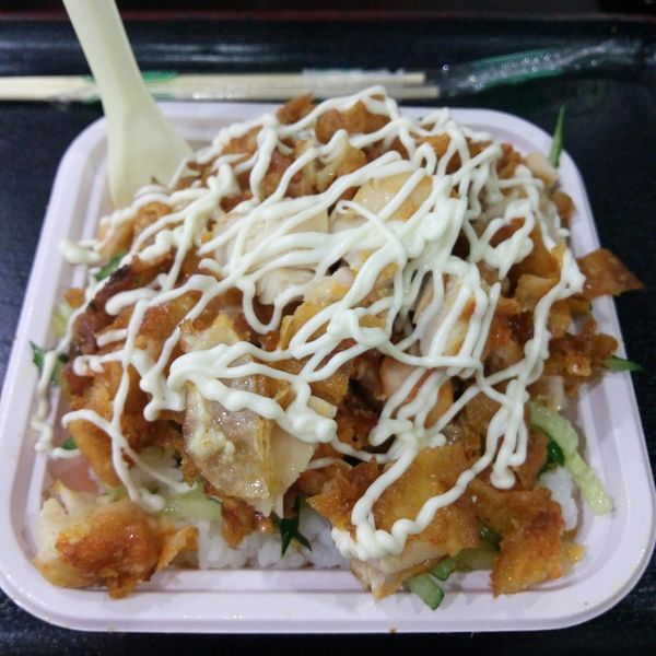沙拉脆皮鸡$