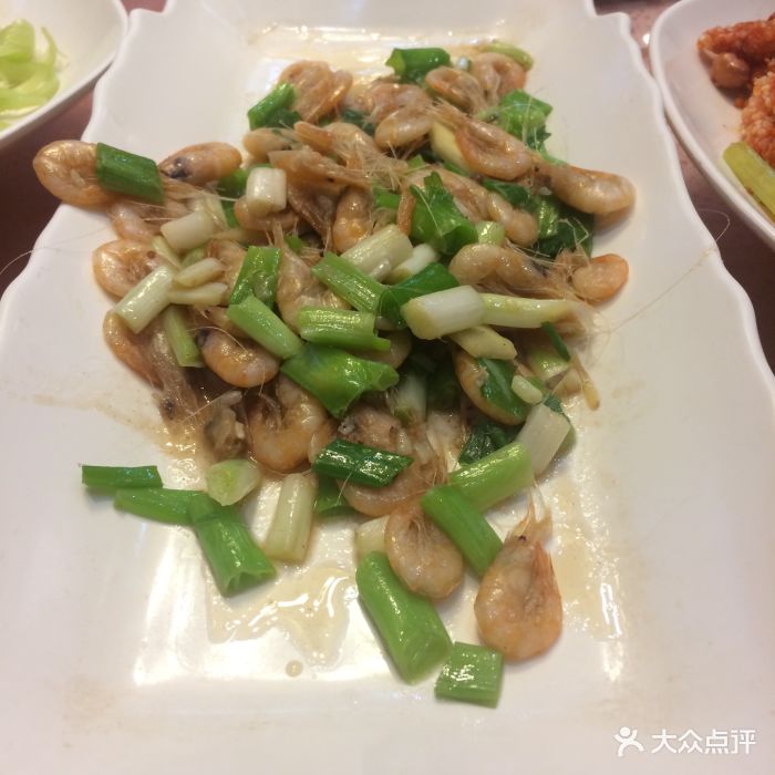 大葱炒虾