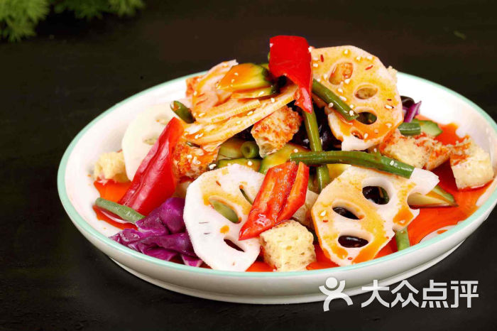 品三秦陕西名小吃(莲花店)经三高凉菜素拼图片 第1张