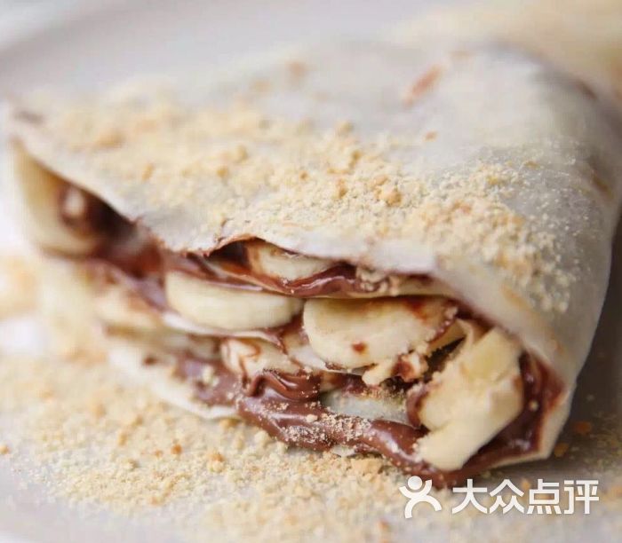 papito pancakes可丽饼banana and nutella pancake 香蕉巧克力酱图片