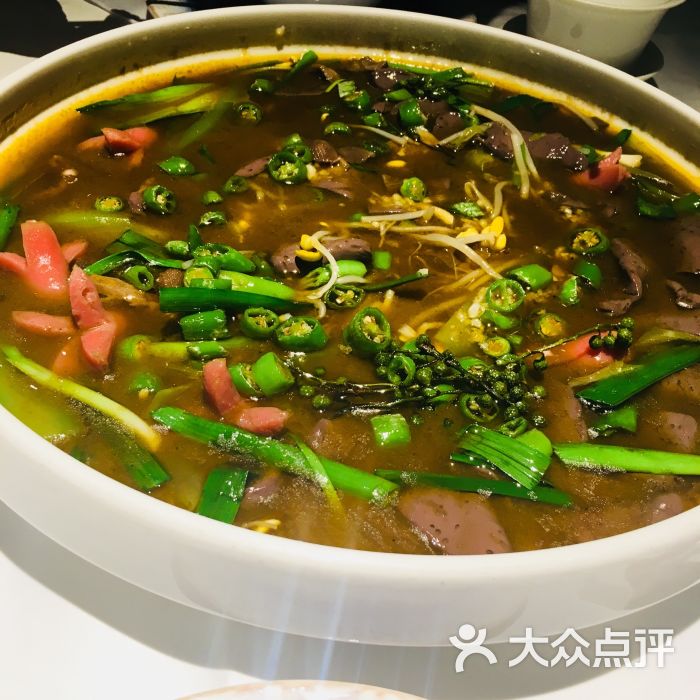 青椒毛血旺