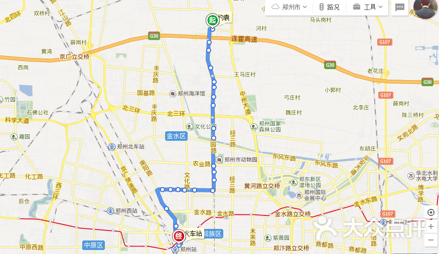 公交车(1路)线路图图片 第1张