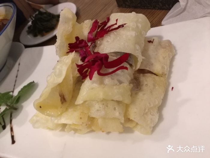 腊罗巴云南菜-大理玫瑰夹沙乳扇图片-北京美食-大众点评网