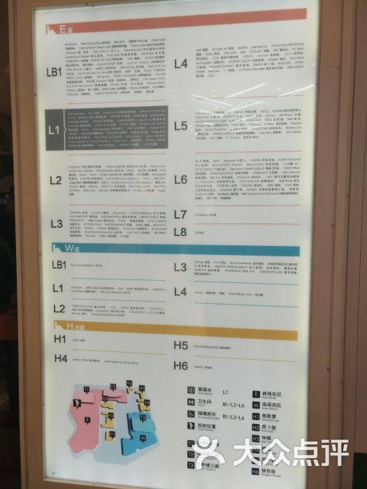 长宁来福士--楼层分布图图片-上海购物-大众点评网