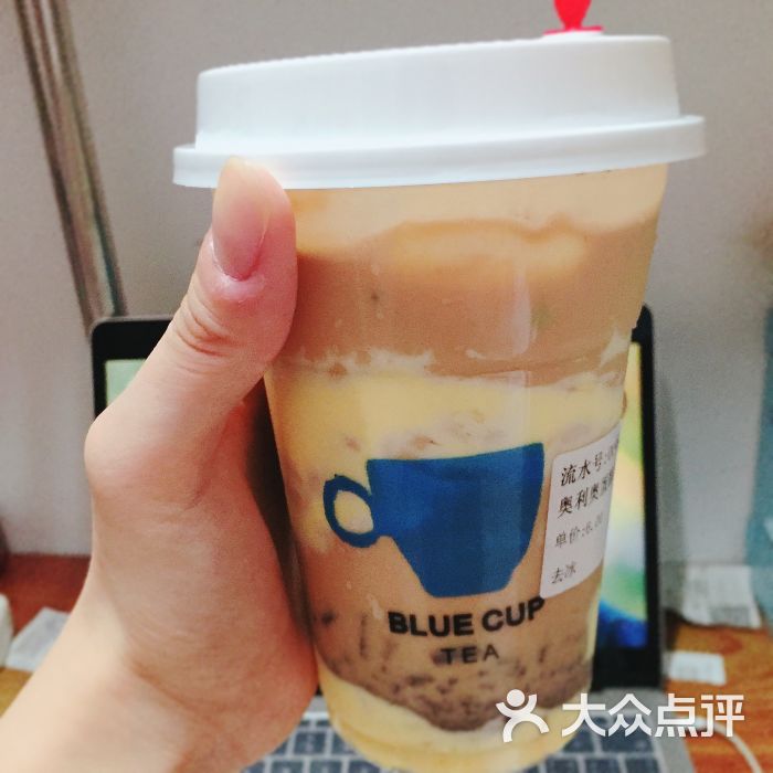 blue cup tea蓝杯子奥利奥蛋糕珍珠奶茶图片 第21张