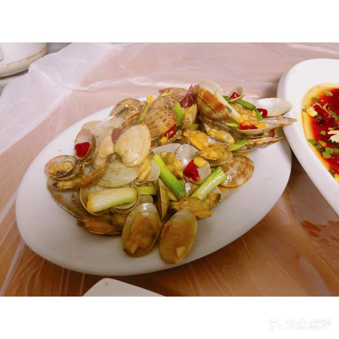 姜葱炒花蛤