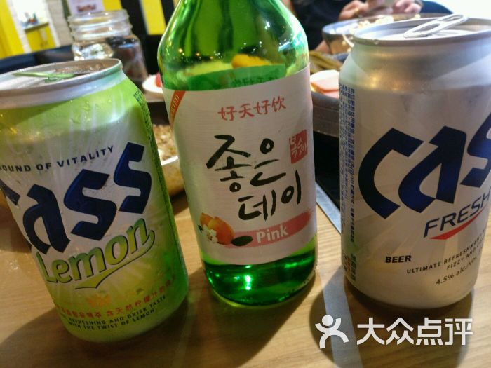 米字旁·韩国街头料理(国瑞城店)cass柠檬啤酒/蜜桃烧酒/cass都教授