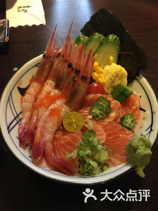 三文鱼甜虾丼