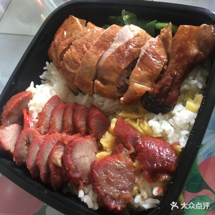 烧鹅拼叉烧饭