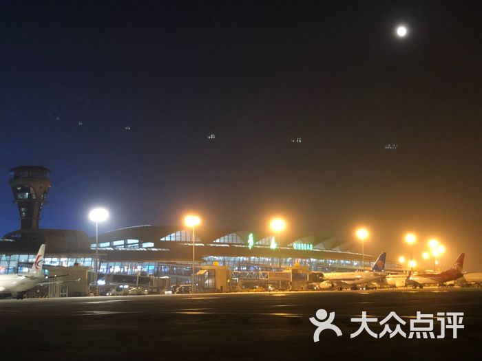 流亭国际机场-候机楼夜-环境-候机楼夜图片-青岛生活