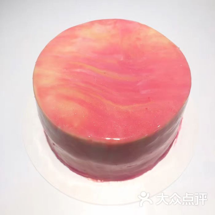 芋头布丁粉色镜面蛋糕