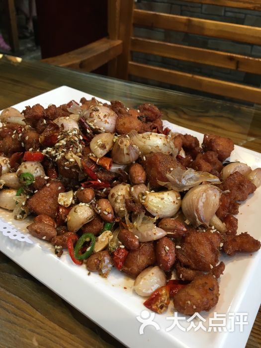 皮蒜羊肉粒