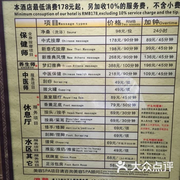东方雅典国际商务酒店水疗俱乐部