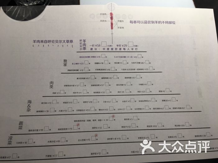很久以前羊肉串(虹井路爱琴海店)菜单图片 - 第4张
