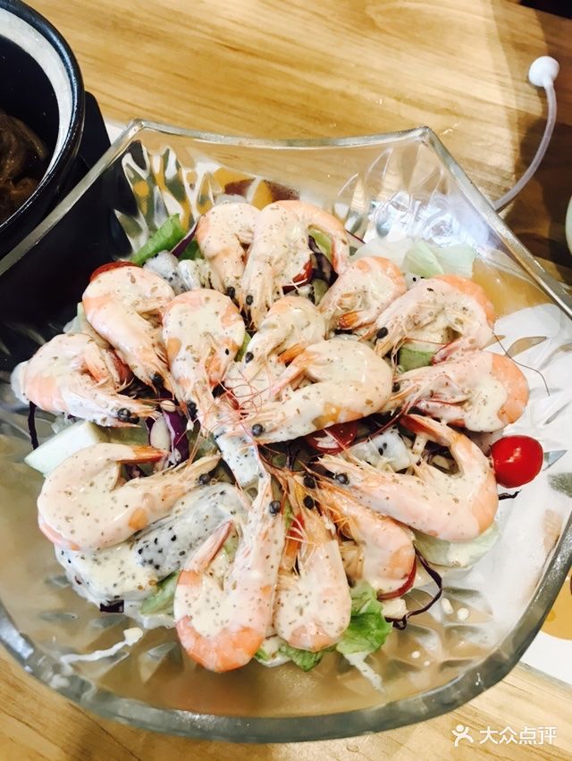 鑫阿强姜母鸭海鲜大排挡(来雅百货妙香美食街店)沙拉虾图片 - 第5516