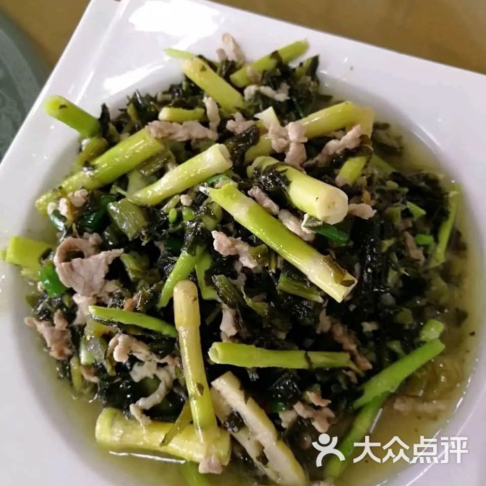 杨湾农家饭店野竹笋雪菜肉丝图片-北京苏帮菜-大众