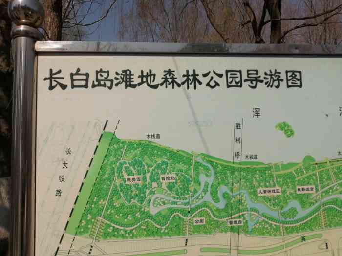 长白岛森林公园-"位置停车比较方便,门口都是路边都是