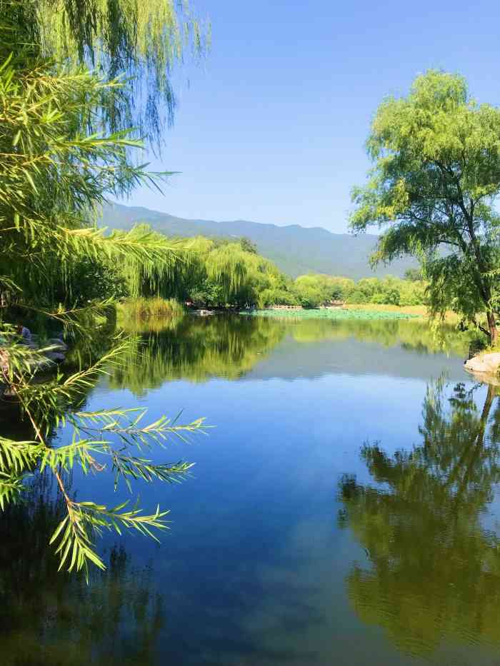 北京植物园-"有山有水有花有草,里面很大,我们去的.