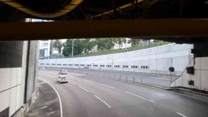 东区海底隧道"这里在建设新的将军澳隧道连接去香港北角.