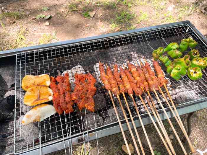 天兴洲兴祥烧烤露营地"提前一天准备的各种食材 当天上午才决定.