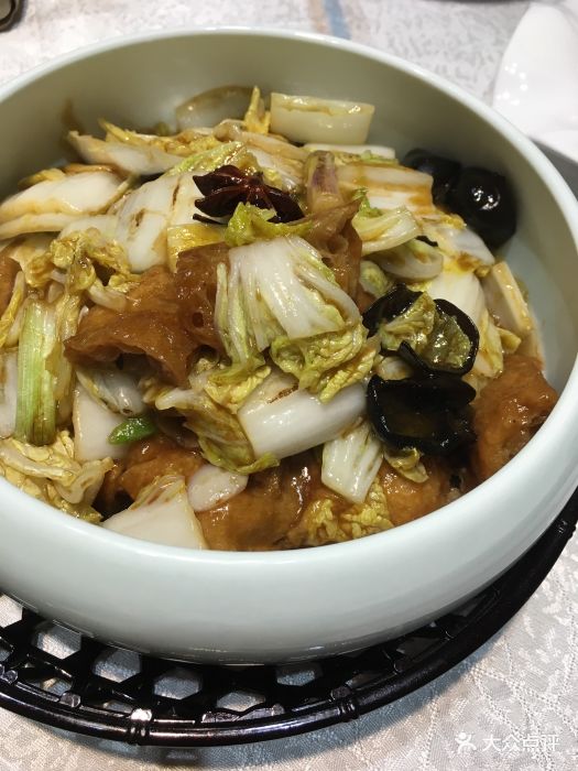 京味民福烤鸭店-白菜烧面筋图片-广州美食-大众点评网