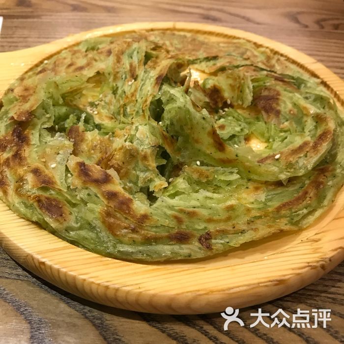 香煎菠菜葱油饼