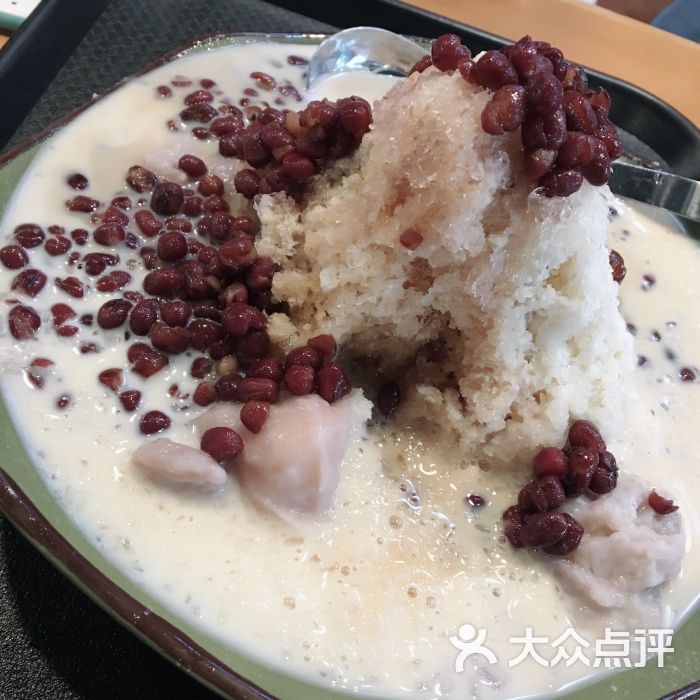 红豆牛奶冰