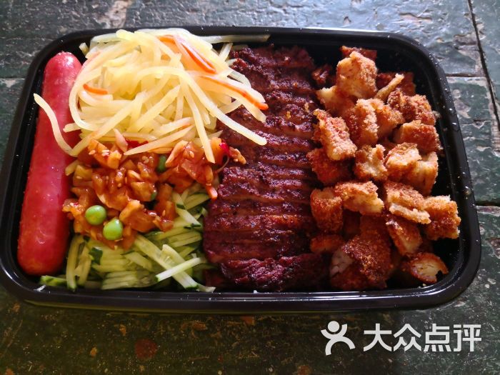 百味稻香脆皮鸡饭(稻香店)法式黑椒牛排鸡排双拼饭图片 - 第2张