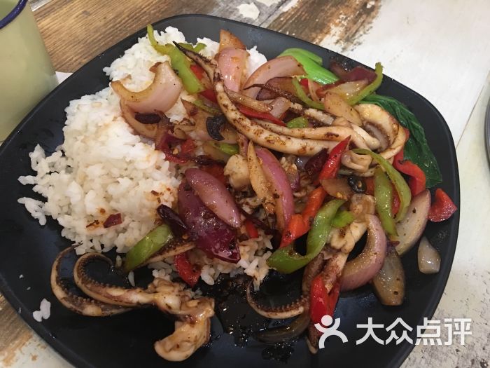铁板鱿鱼饭